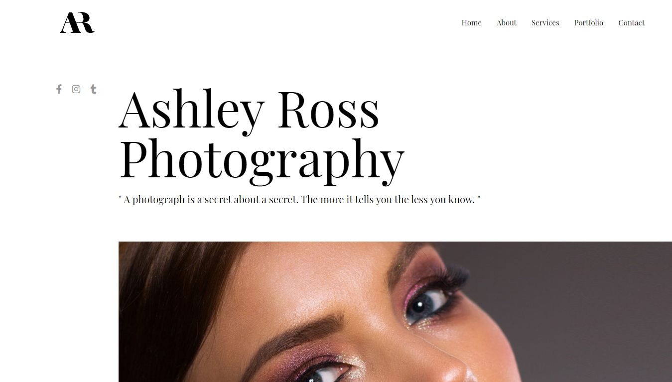How To Create a Portfolio With Elementor - Step by Step Guide ahsley ross photography template by astra