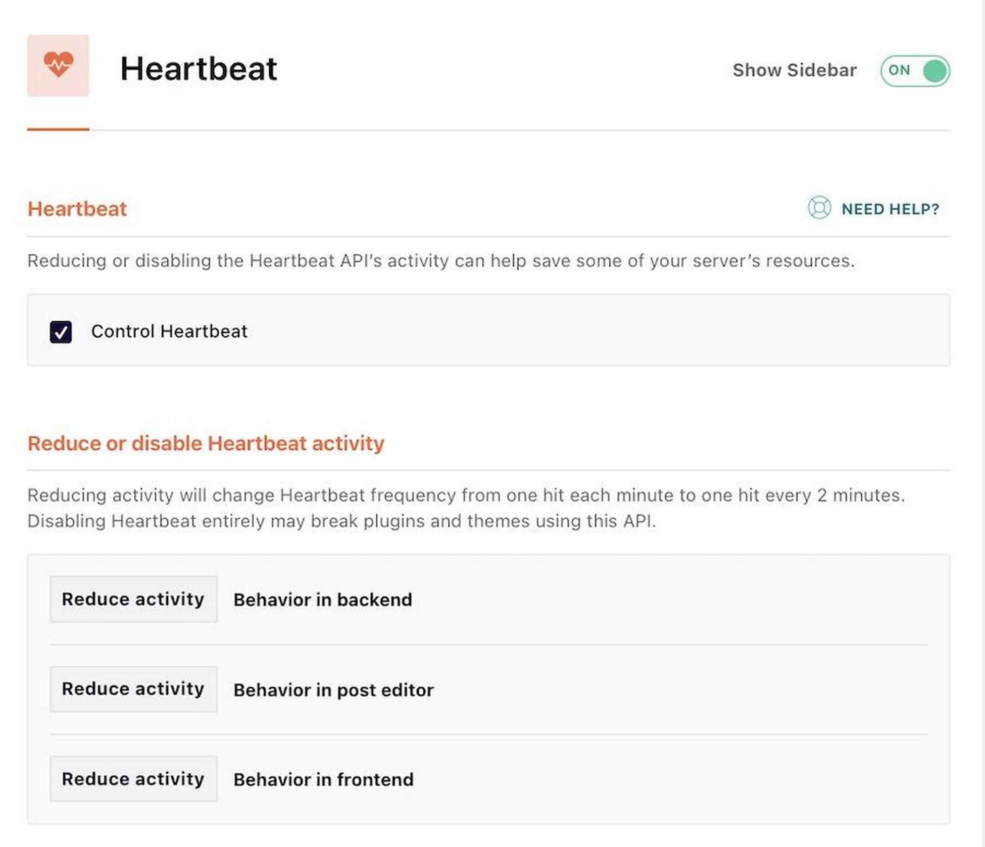 WP Rocket Review: Will It Really Skyrocket Website Performance? heartbeat control