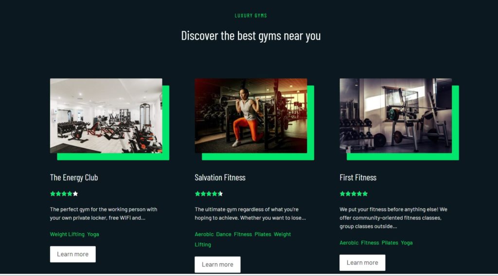 How To Create Dynamic Websites Using Toolset Blocks and Ultimate Addons Toolset blocks demo website Luxury gyms