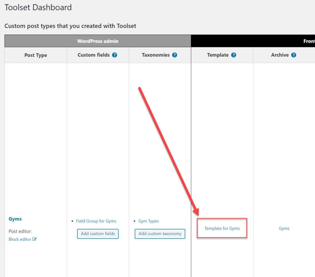 How To Create Dynamic Websites Using Toolset Blocks and Ultimate Addons Toolset dashboard screenshot instructions