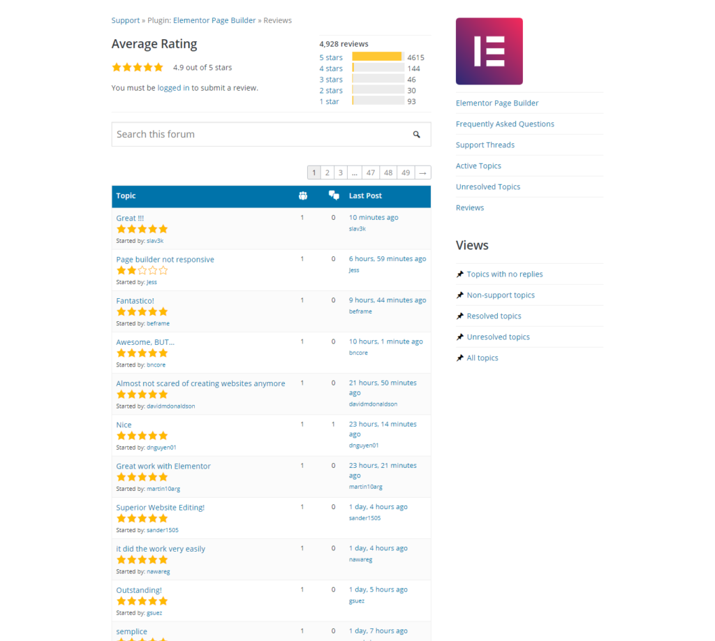 Elementor Pro Nulled – All the Risk for No Reward elementor reviews from wordpress.org