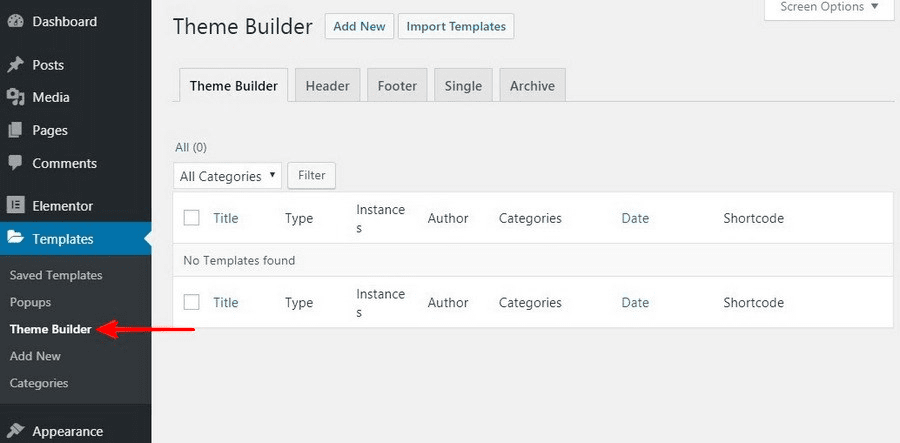How To Create Headers in Elementor (Includes Free Method) access elementor theme builder