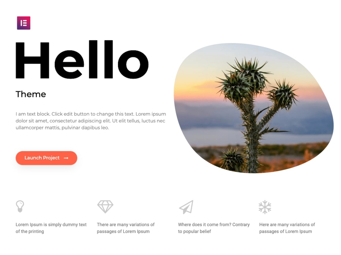 35 Best WordPress Photography Themes for Photographers (Most Are Free) Elementor Hello theme homepage