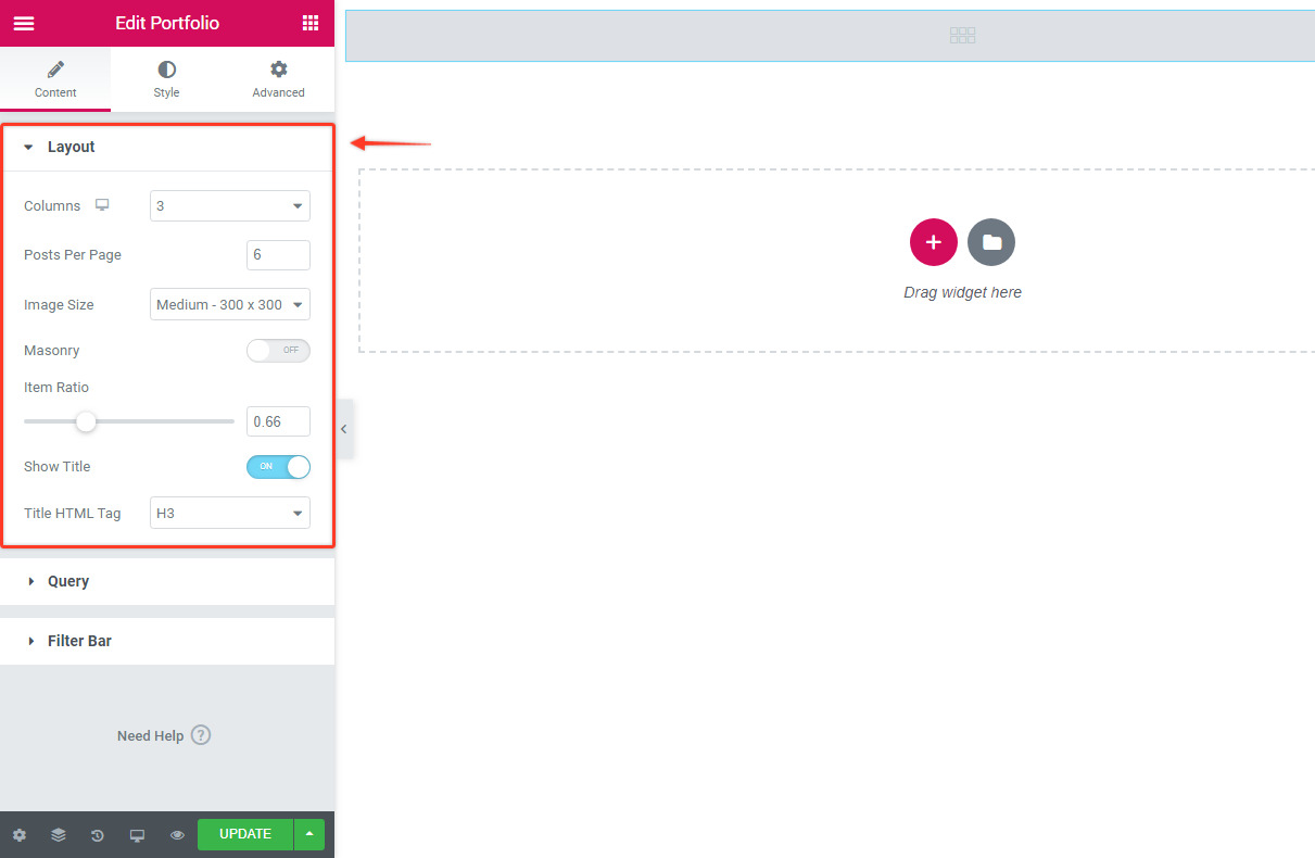 How To Create a Portfolio With Elementor - Step by Step Guide Elementor layout options