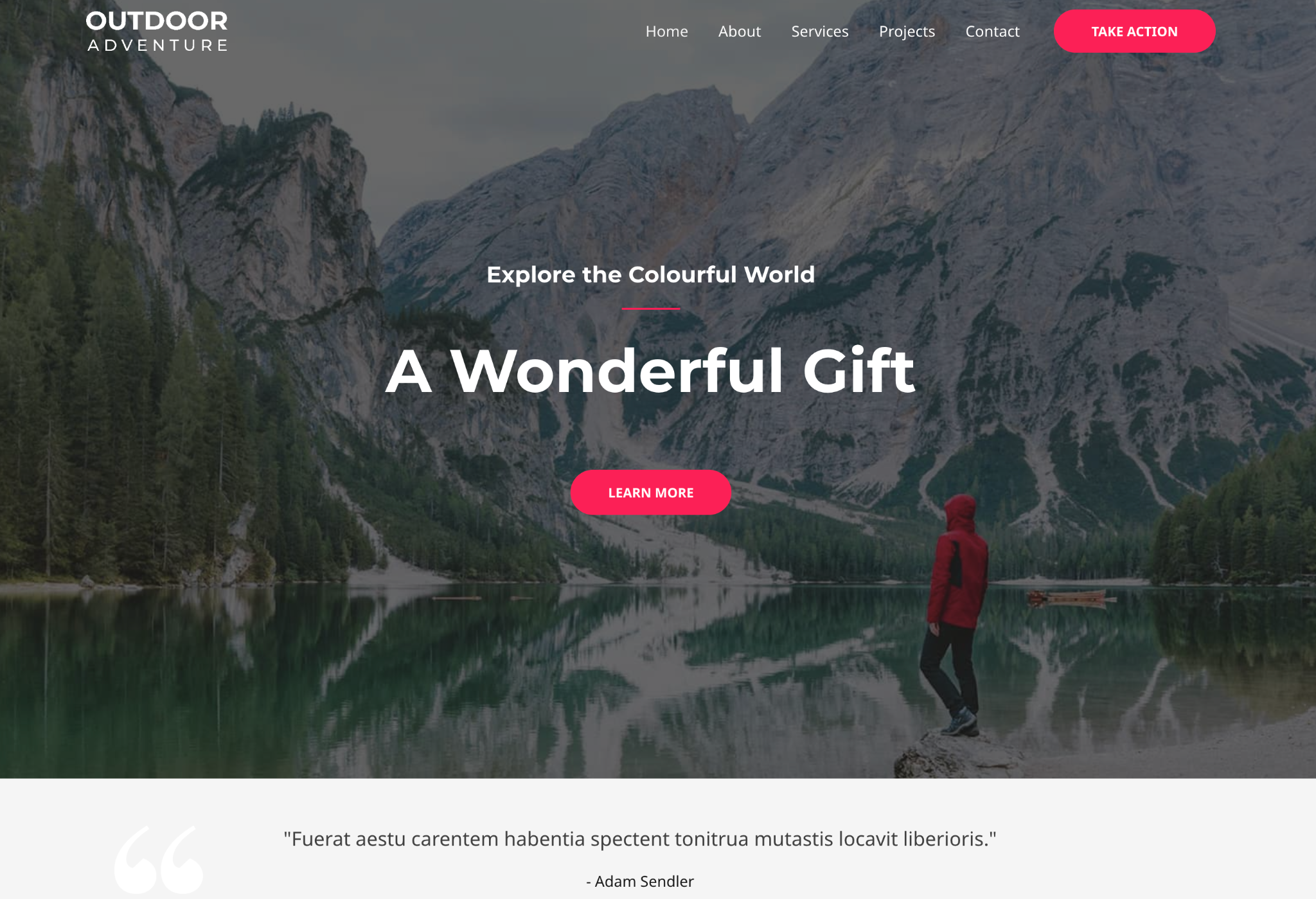 Parallax Perfection: A Tutorial for Elementor Free and Pro outdoor adventure parallax effect