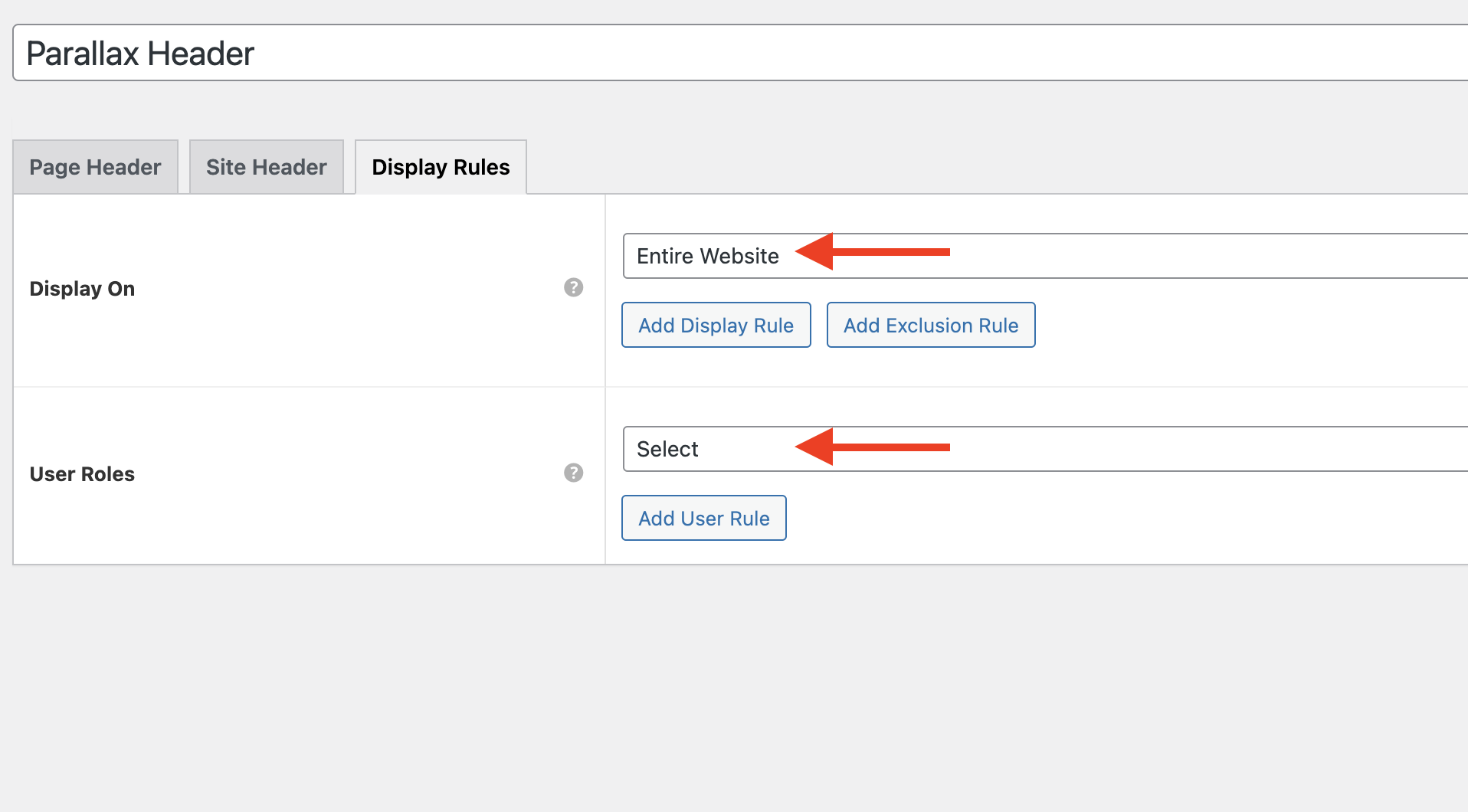Parallax Perfection: A Tutorial for Elementor Free and Pro page header display condition