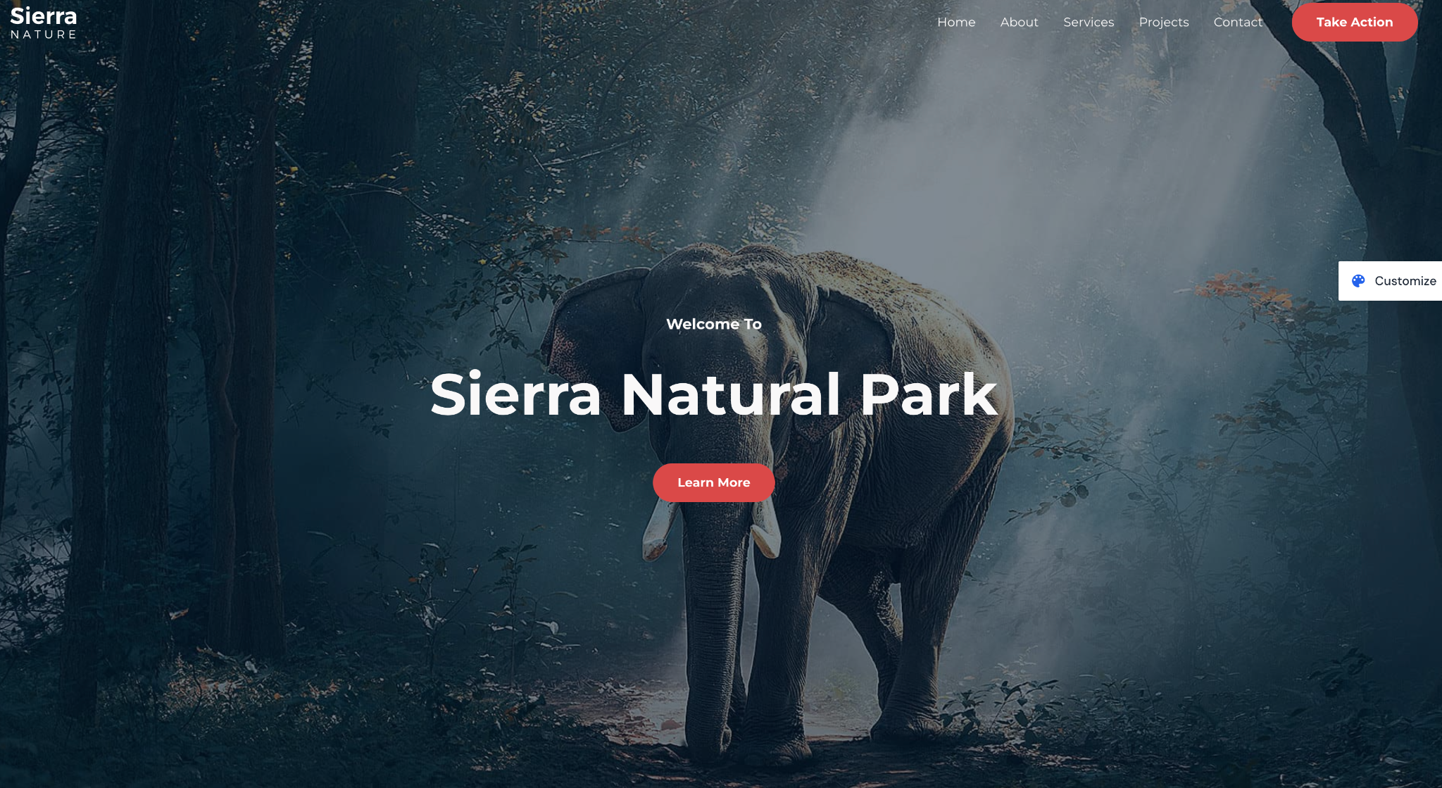 Parallax Perfection: A Tutorial for Elementor Free and Pro Sierra Nature parallax effect