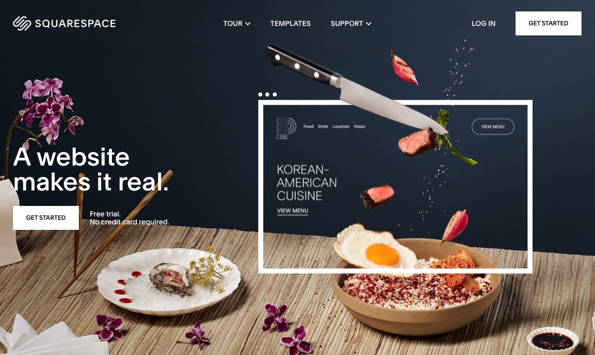 The 20 Best Web Design Software Products for Web Designers (Free and Paid) Squarespace homepage screenshot