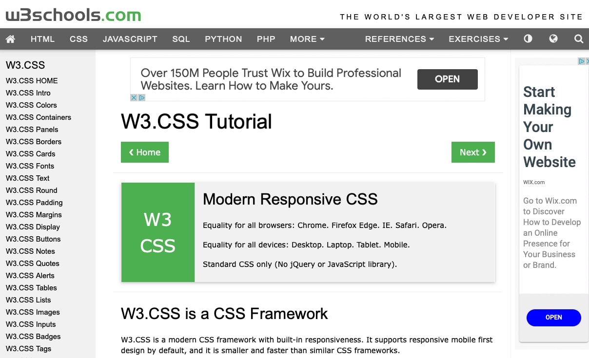 The 20 Best Web Design Software Products for Web Designers (Free and Paid) w3 css homepage