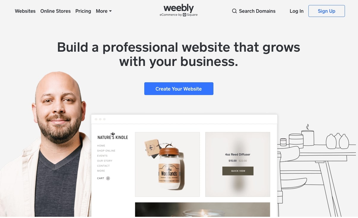 The 20 Best Web Design Software Products for Web Designers (Free and Paid) Weebly homepage