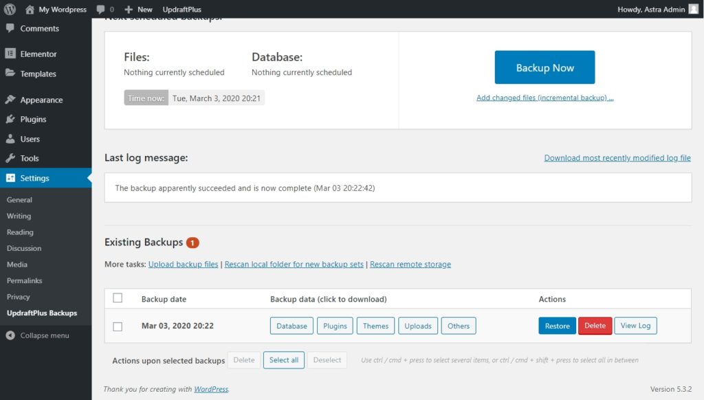 WordPress PHP Version: Recommended PHP Versions and Upgrade Guide Downloading your backups on the UpdraftPlus plugin