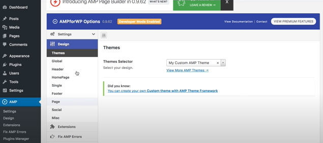 WordPress AMP: How To Set Up Google AMP + 4 Best Plugins AMP for WP theme selector