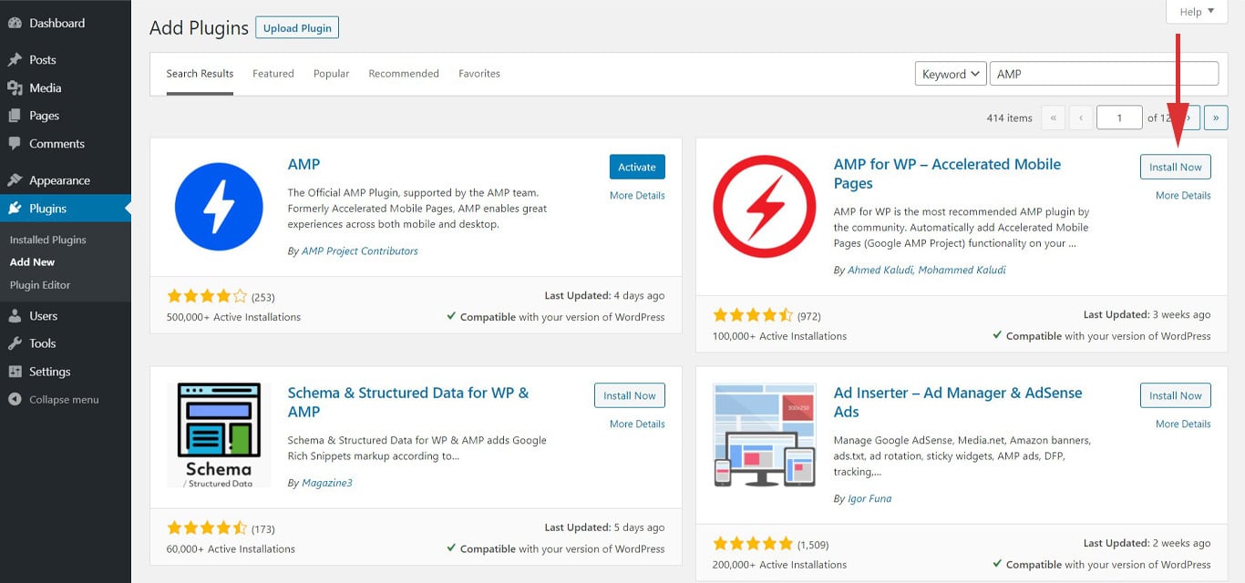 WordPress AMP: How To Set Up Google AMP + 4 Best Plugins Install Amp for WP plugin