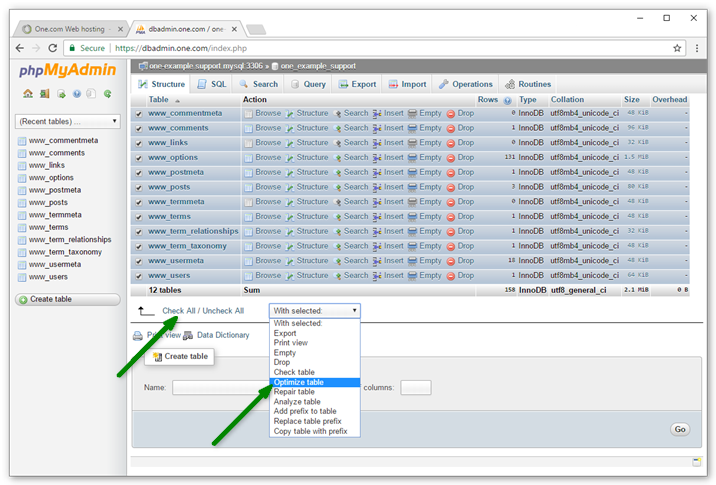 WordPress Database Optimization: Step by Step Guide for Beginners Optimize The Table