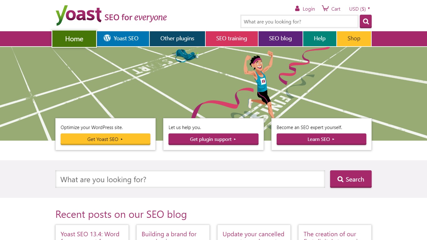 WordPress 301 Redirect: How To Create, Remove and Manage Redirects in WordPress Yoast SEO homepage screenshot
