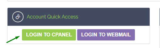 How To Add Expires Headers to WordPress: Manual + Plugin Methods Arrow showing the button to log in to hosting's cPanel