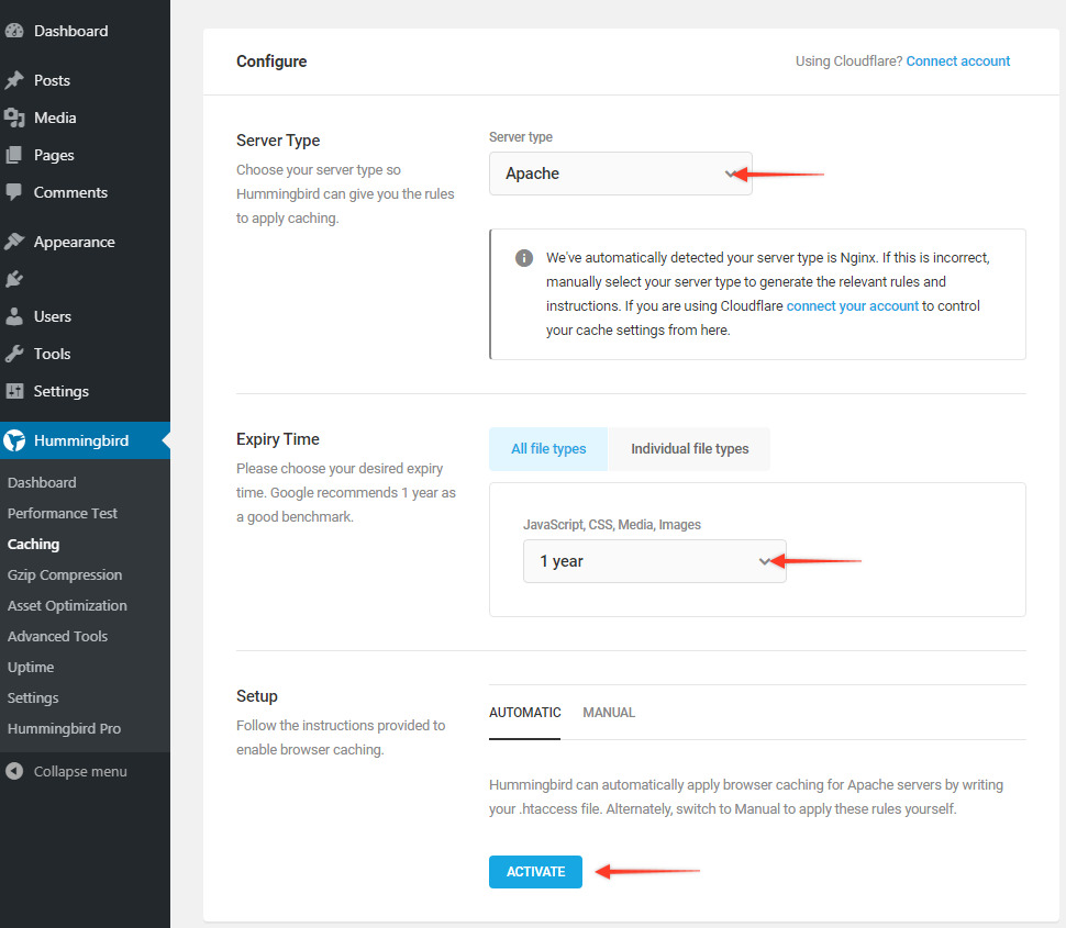 How To Add Expires Headers to WordPress: Manual + Plugin Methods Option to configure browsing cache using the Hummingbird Plugin