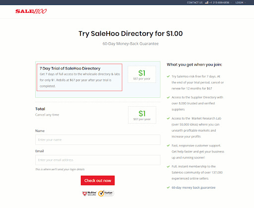 Tripwire Funnels: Complete Guide With 9 Powerful Examples Directory trial by SaleHOO.com