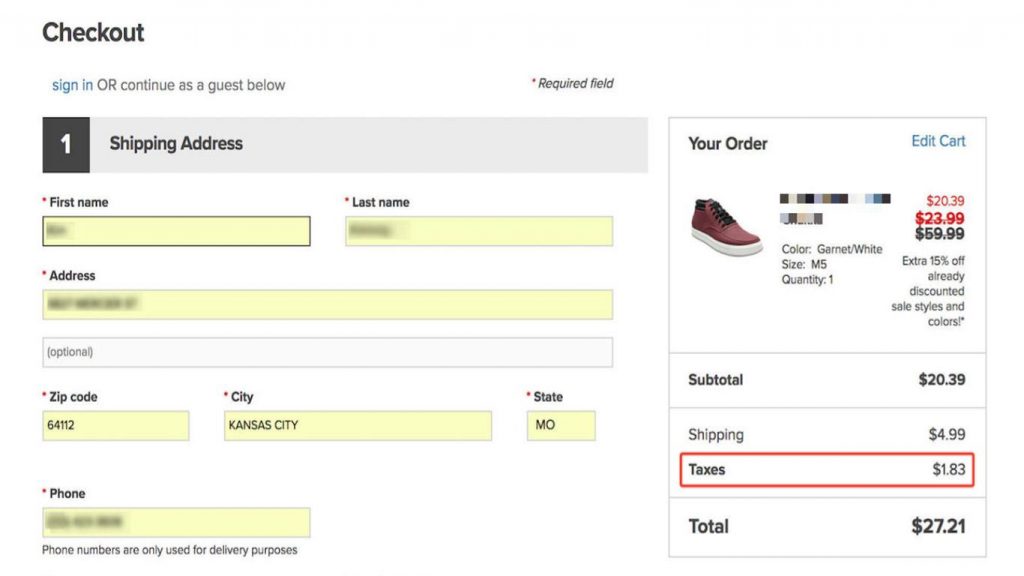 How To Reduce Cart Abandonment: 21 Proven Ways Display Additional Taxes Image 1024x576