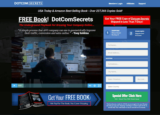 Tripwire Funnels: Complete Guide With 9 Powerful Examples Free plus shipping and order bump