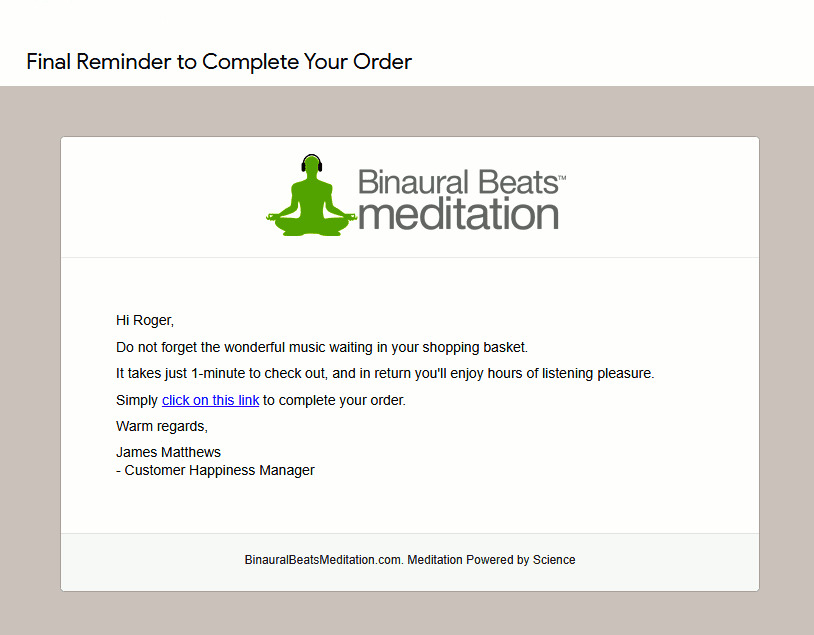 Abandoned Cart Recovery: 4 Proven Ways to Recover Abandoned Carts Remind benefits mail BinauralBeats