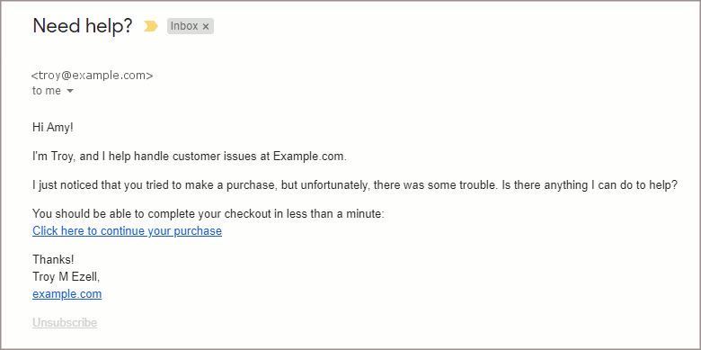 Abandoned Cart Recovery: 4 Proven Ways to Recover Abandoned Carts Second email format