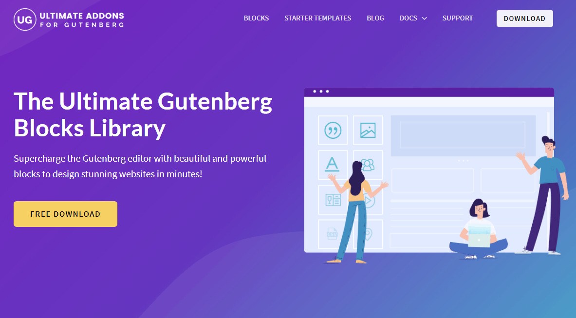 Now You Can Build Custom Layouts with Gutenberg! Ultimate Gutenberg homepage