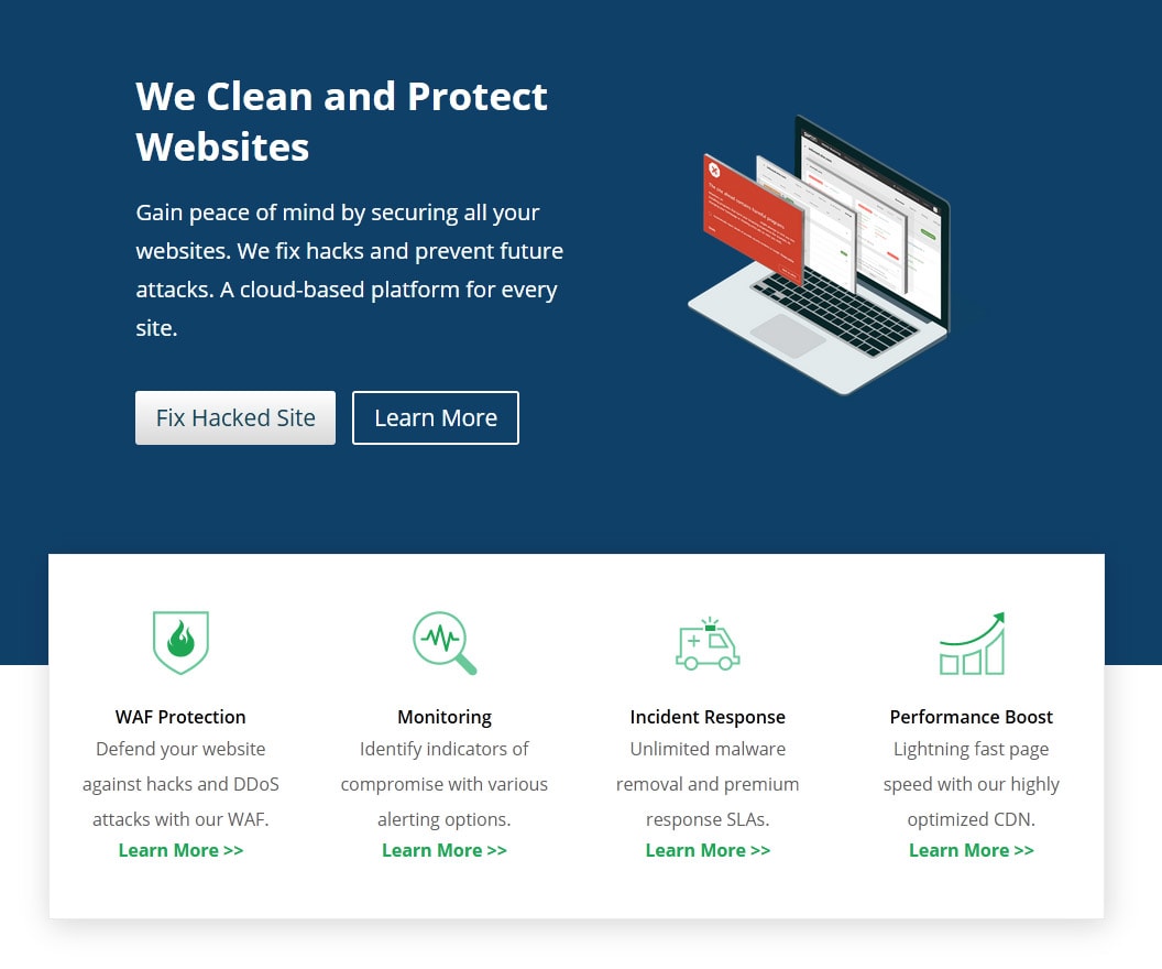 How To Fix Hacked WordPress Site – Step by Step Guide Sucuri site image