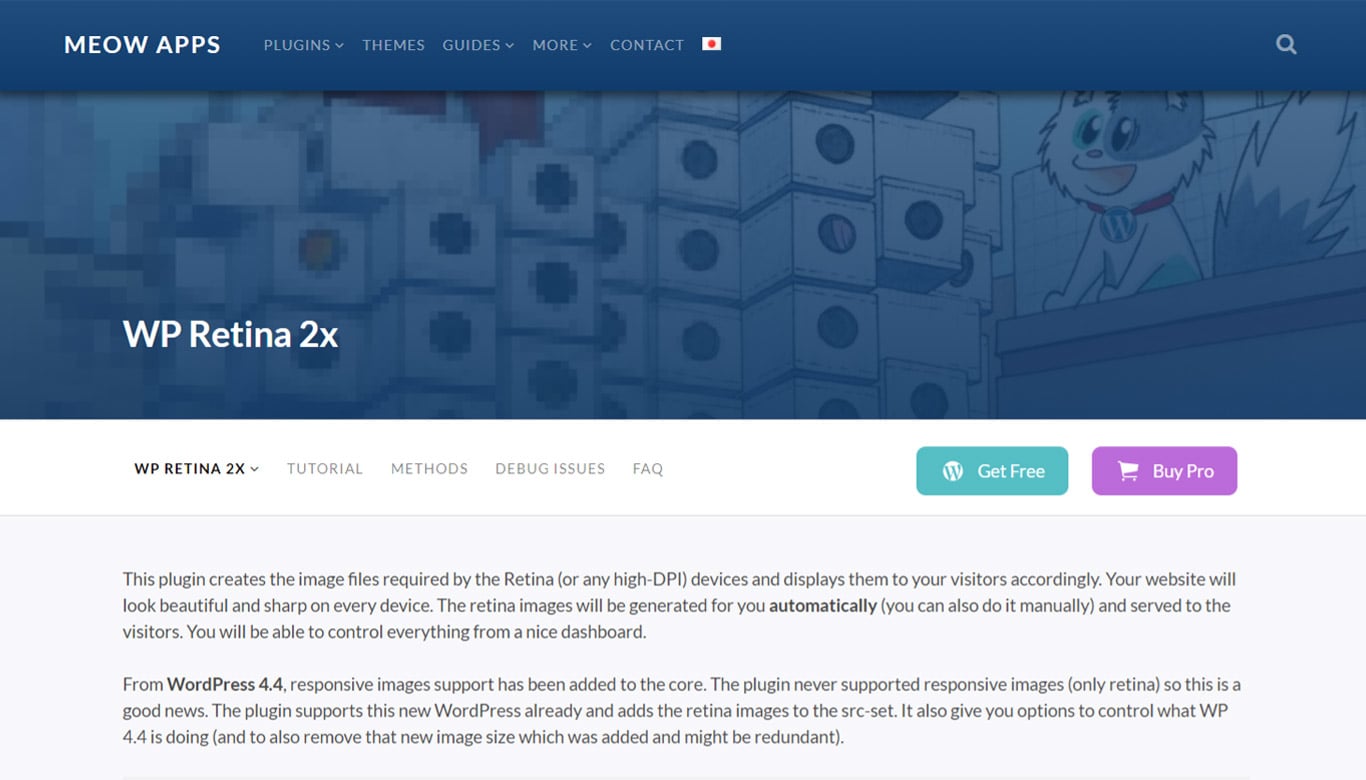 6 Best WordPress Image Optimization Plugins (In-Depth Comparison With Test Data) WP Retina plugin image