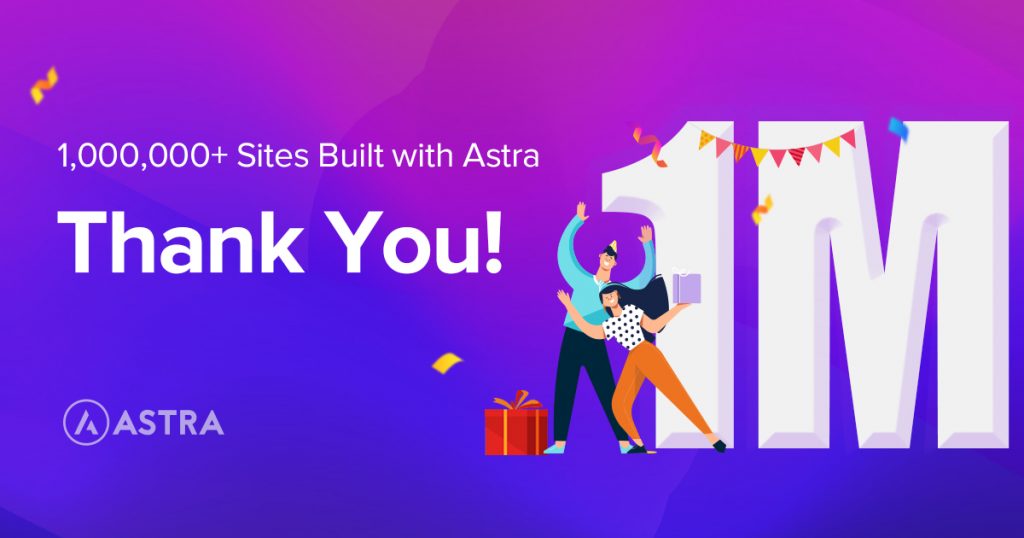 Celebrating 1 Million Active Installs! Celebrating Astra's 1 Million Active Installs!