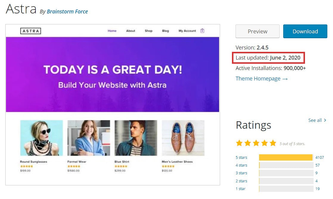 How To Choose a WordPress Theme: The Definitive Checklist Astra theme updated date