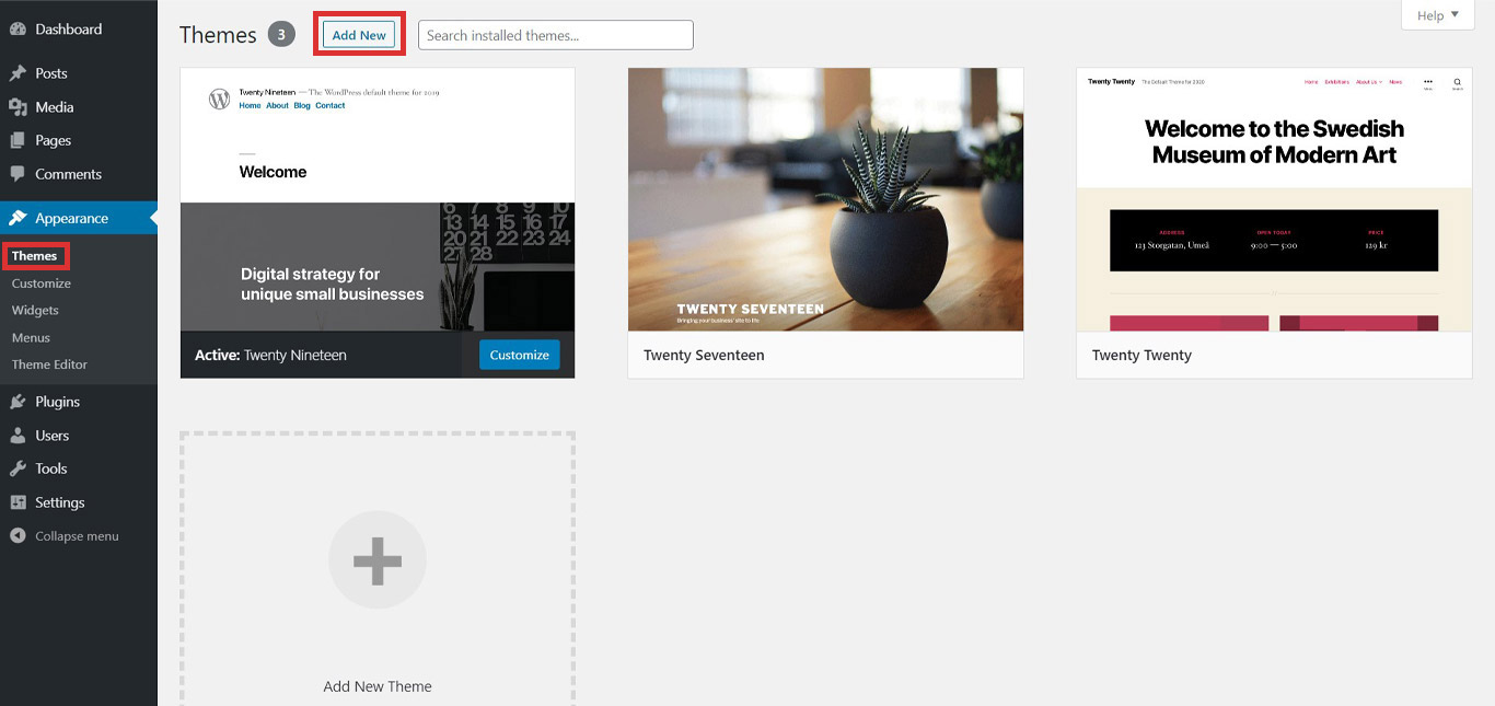 How To Choose a WordPress Theme: The Definitive Checklist Add new theme