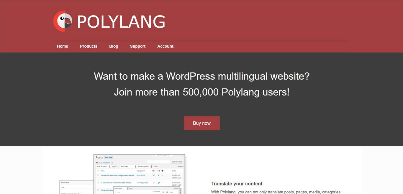 6 Best WordPress Multilingual Plugins - Free and Paid Options Polylang plugin site image