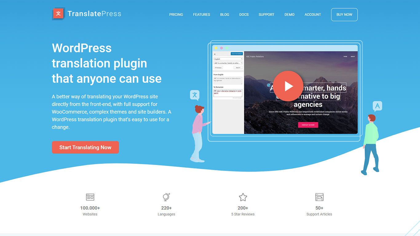 6 Best WordPress Multilingual Plugins - Free and Paid Options TranslatePress homepage