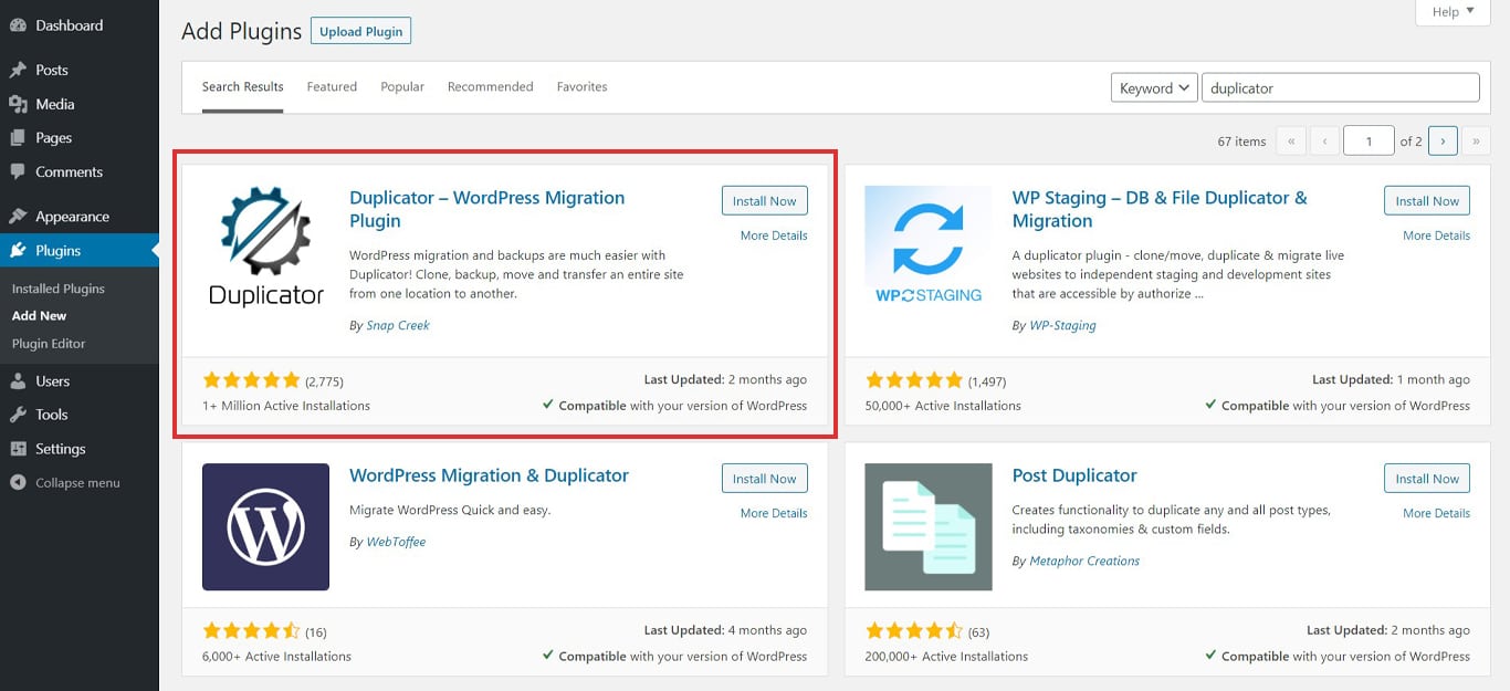 How To Clone a WordPress Site in Less Than 5 Minutes Using Free Tools Download duplicator plugin