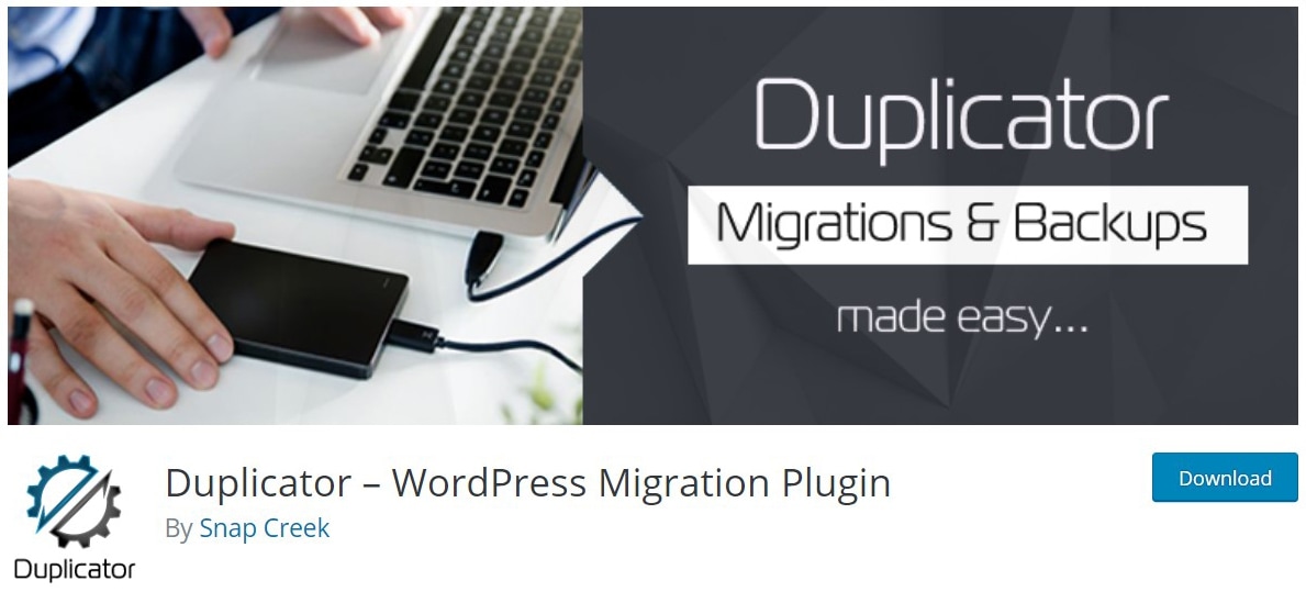 How To Clone a WordPress Site in Less Than 5 Minutes Using Free Tools Duplicator plugin image