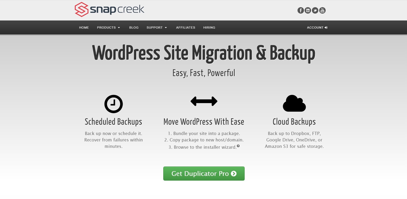 How To Clone a WordPress Site in Less Than 5 Minutes Using Free Tools Duplicator site image