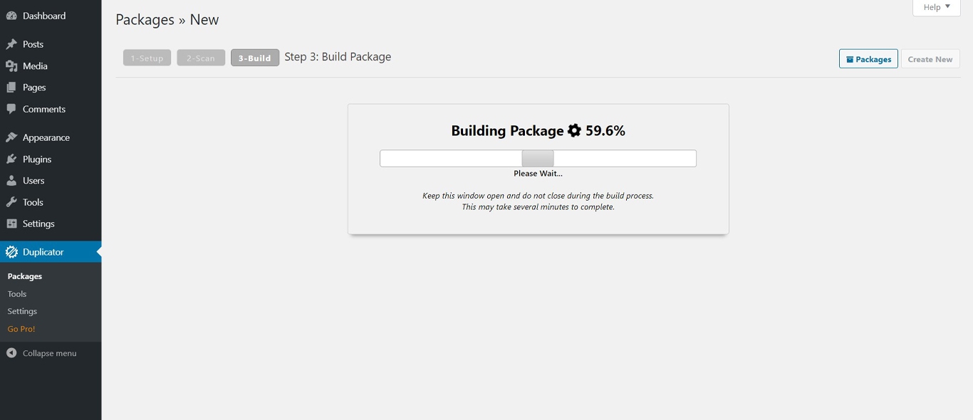 How To Clone a WordPress Site in Less Than 5 Minutes Using Free Tools Duplicator step three