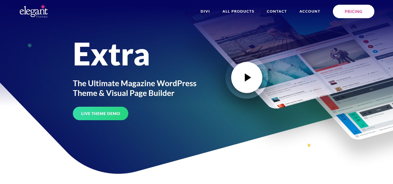 Do More With Less – 48 Best Simple WordPress Themes Revealed! divi extra site demo