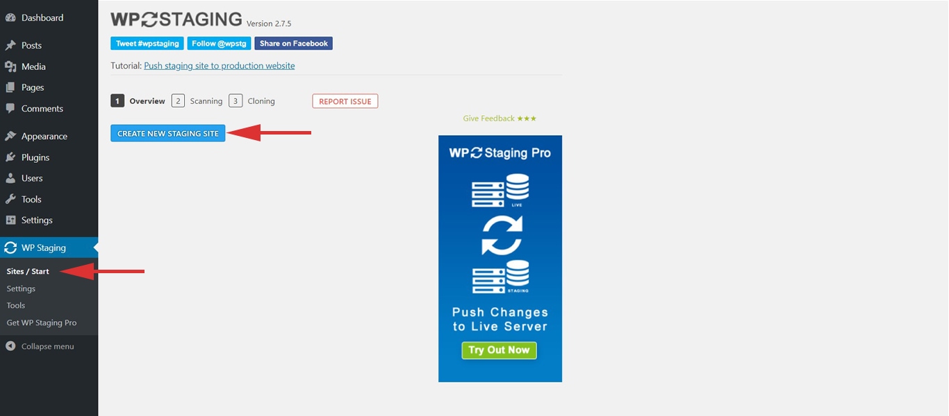 How To Clone a WordPress Site in Less Than 5 Minutes Using Free Tools WP Staging new site