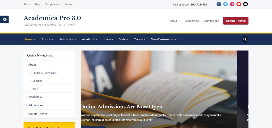 30 Best WordPress Educational Themes for Schools and Learning Websites Academica Pro Education WordPress Theme