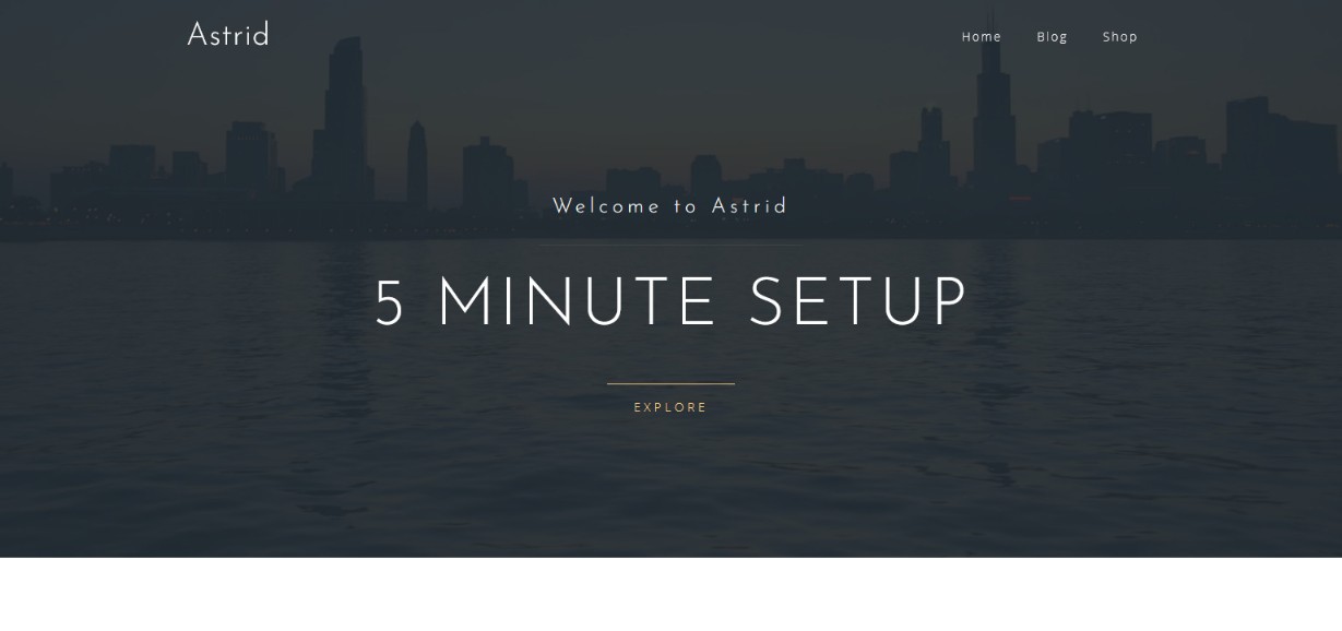 Do More With Less – 48 Best Simple WordPress Themes Revealed! Astrid theme demo