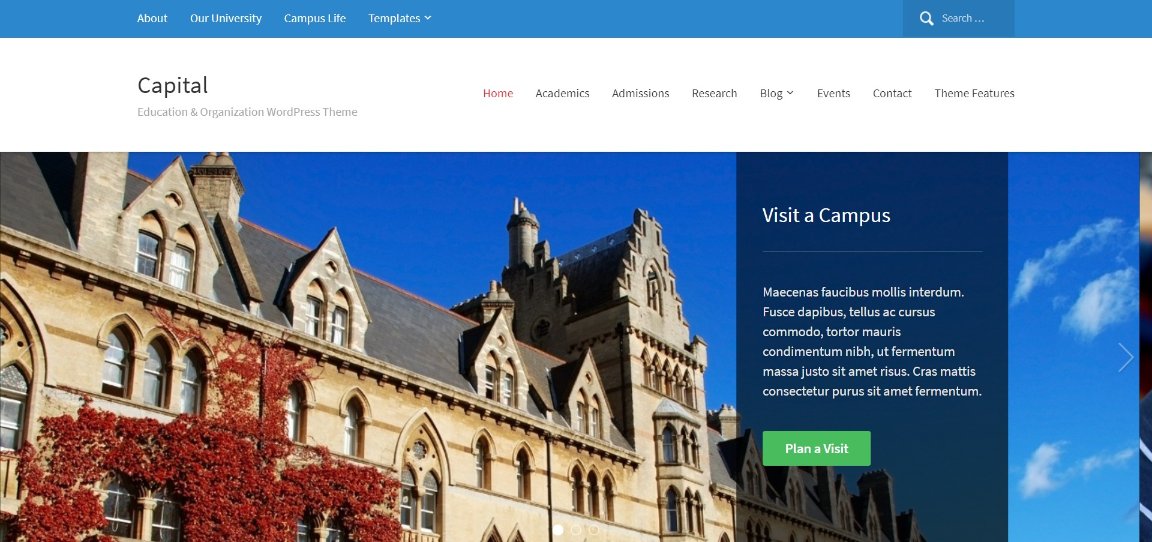 30 Best WordPress Educational Themes for Schools and Learning Websites Capital education demo template