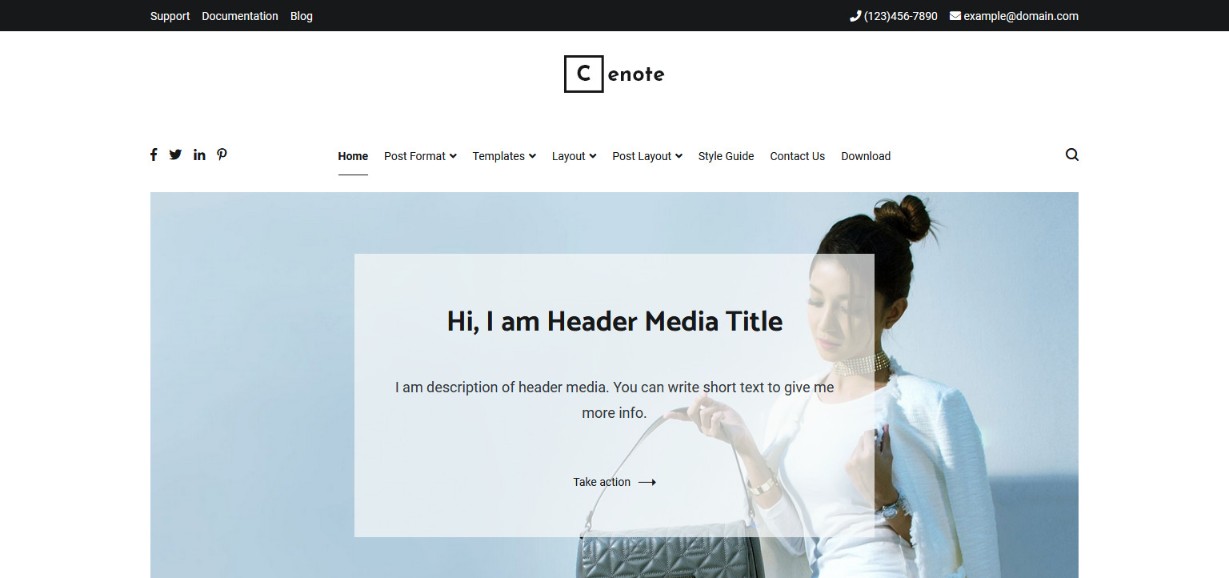 Do More With Less – 48 Best Simple WordPress Themes Revealed! Cenote minimal wordpress theme
