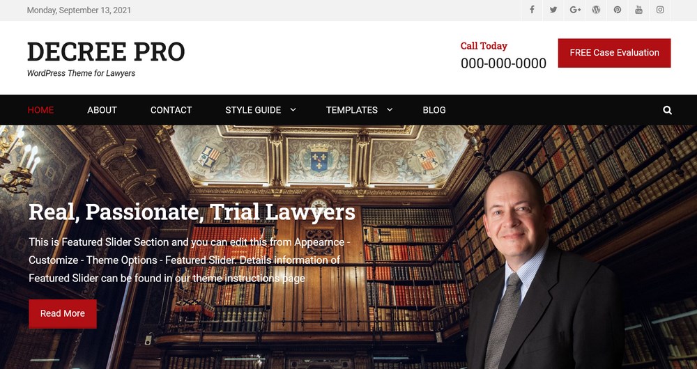 28 Best Law Firm WordPress Themes – Free and Premium Options Reviewed Decree Pro WordPress Theme for Lawyers