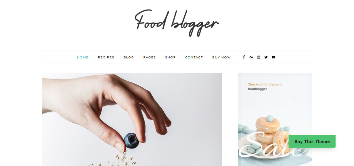Do More With Less – 48 Best Simple WordPress Themes Revealed! food blogger wordpress theme