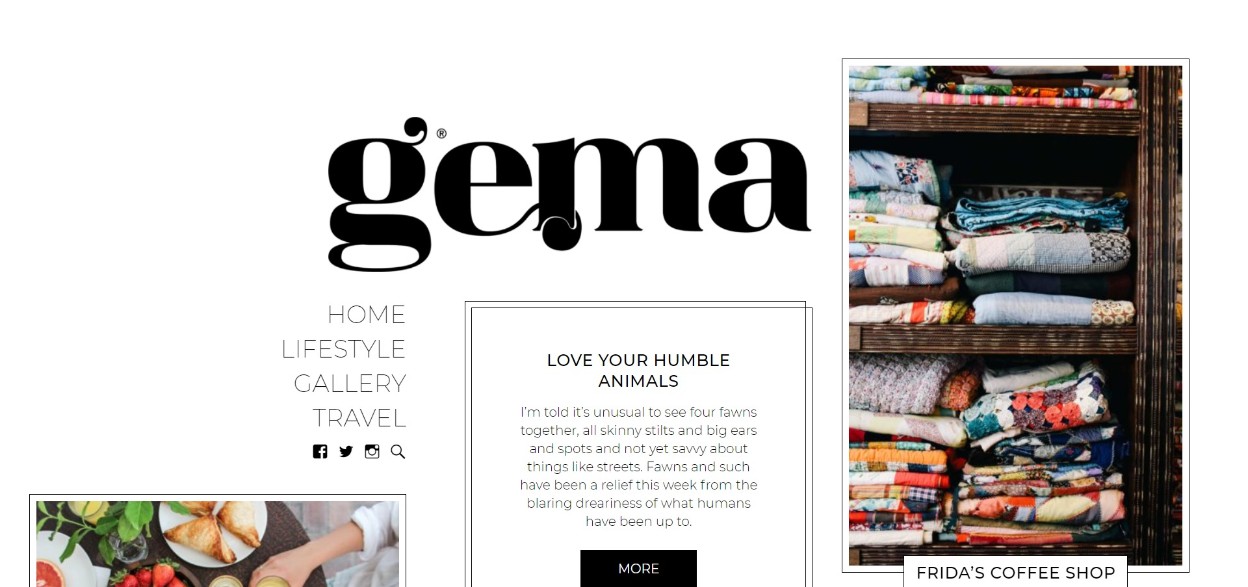 Do More With Less – 48 Best Simple WordPress Themes Revealed! Gema theme demo