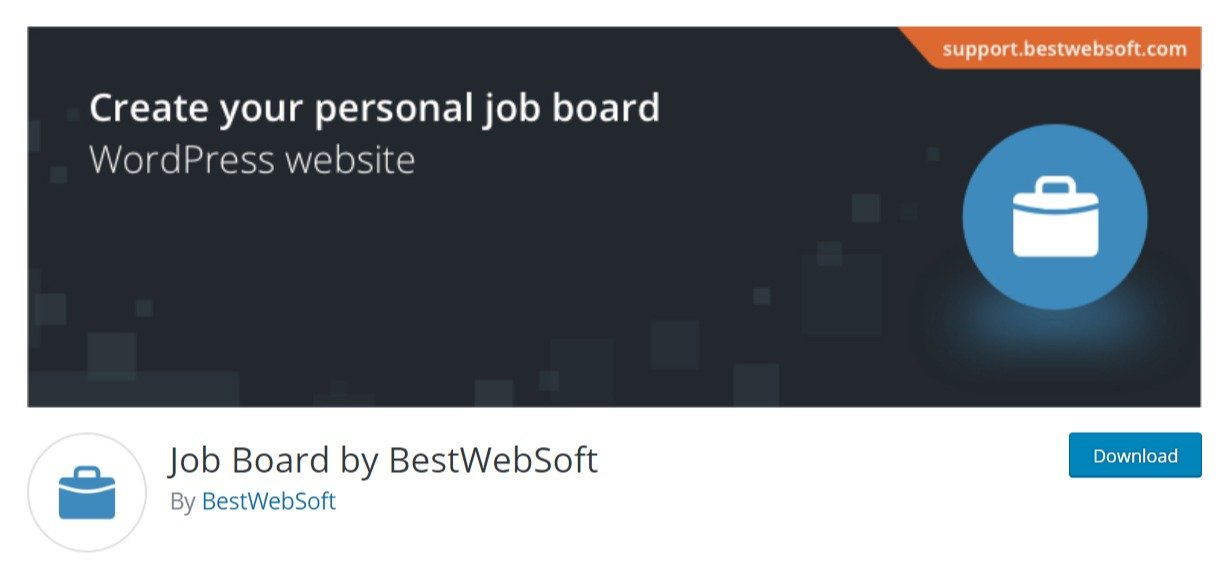 14 Best WordPress Job Board Plugins Compared (Free and Premium) Job Board by BestWebSoft free plugin