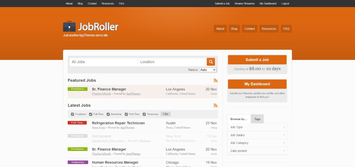 14 Best WordPress Job Board Plugins Compared (Free and Premium) JobRoller Demo template