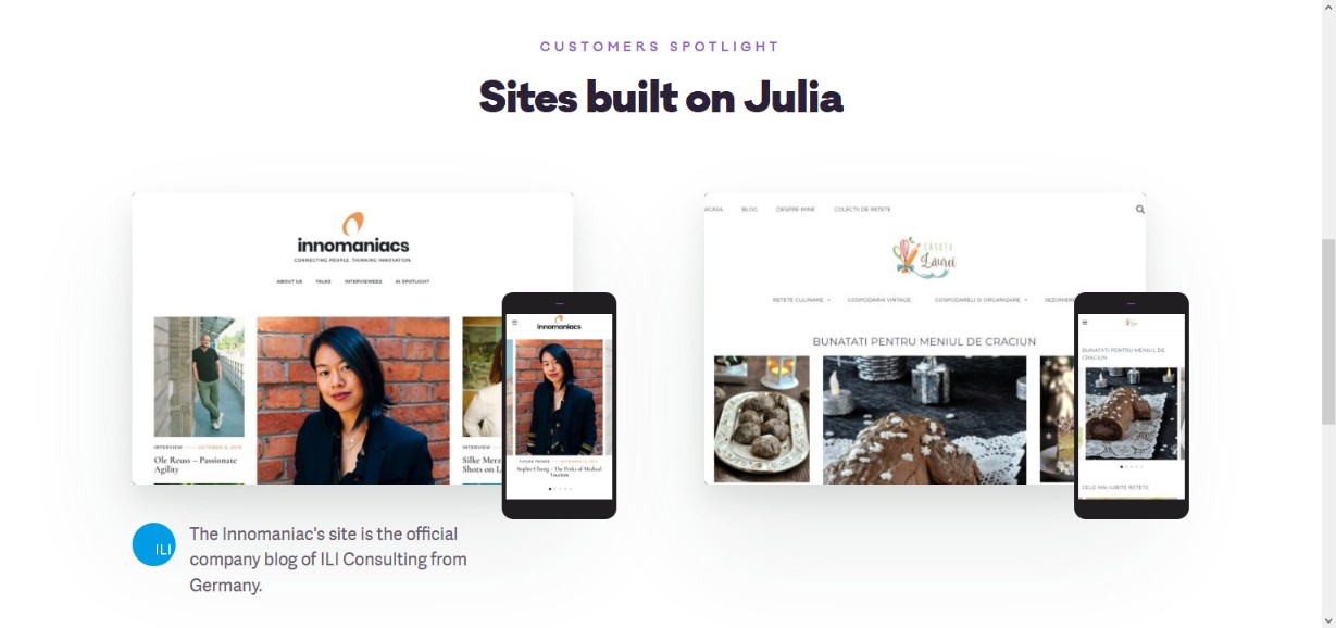 Do More With Less – 48 Best Simple WordPress Themes Revealed! Julia Food Blog WordPress Theme